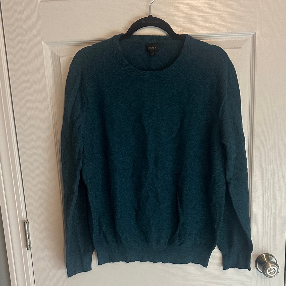 J. Crew Men's Deep Teal Crewneck Sweater